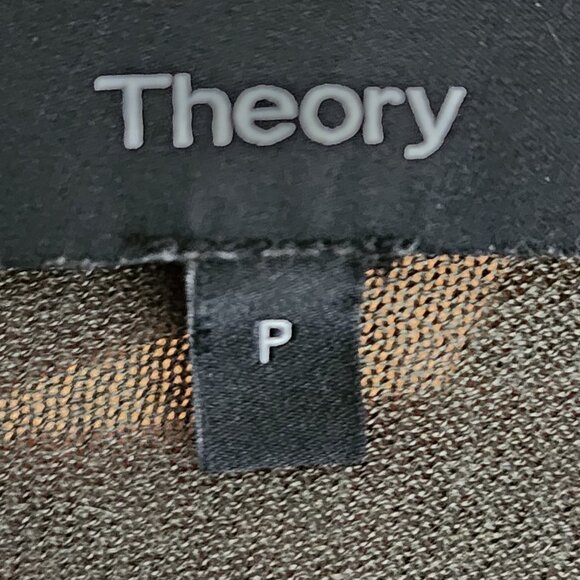 Theory Olive Green Silk Cashmere Blend Knit Yulia V-Neck Sweater - Picture 5 of 6